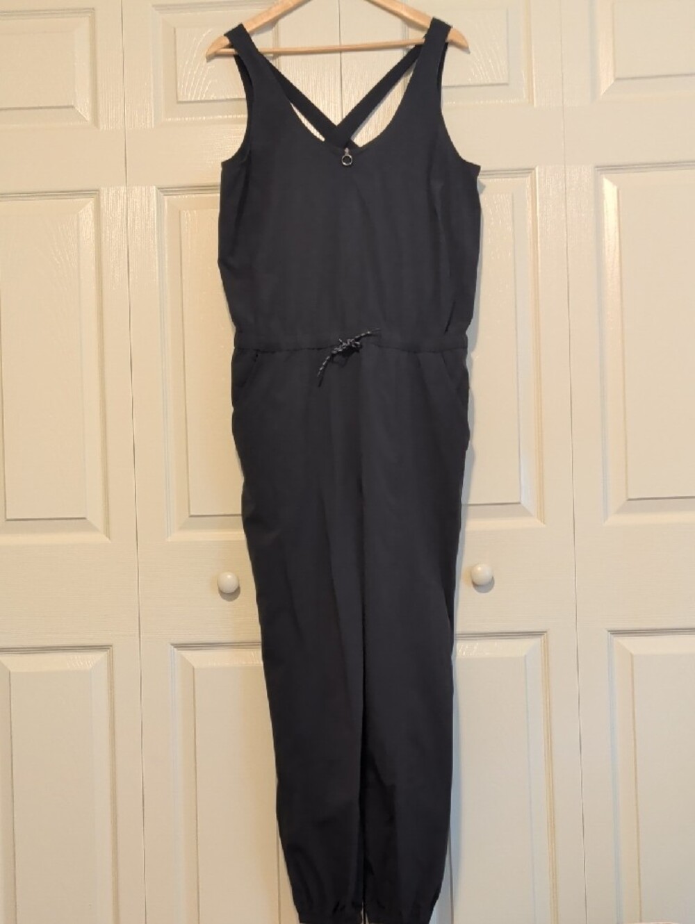 lululemon athletica Back In Time Black Sleeveless Zip-Front Utility Jumpsuit - Picture 3 of 10